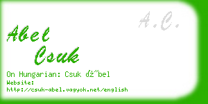 abel csuk business card